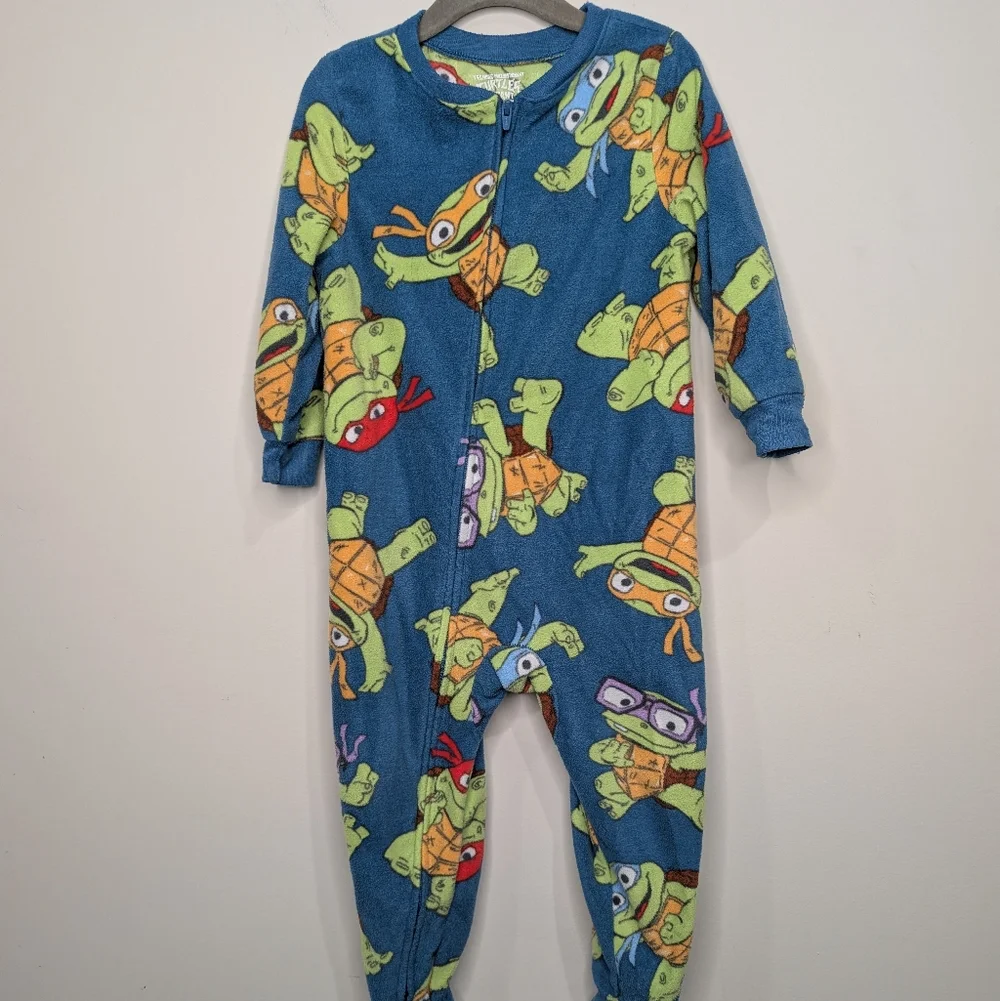 Teenage Mutant Ninja Turtles‎ Footie Pajamas 3T | Nickelodeon Fleece Zip-Up